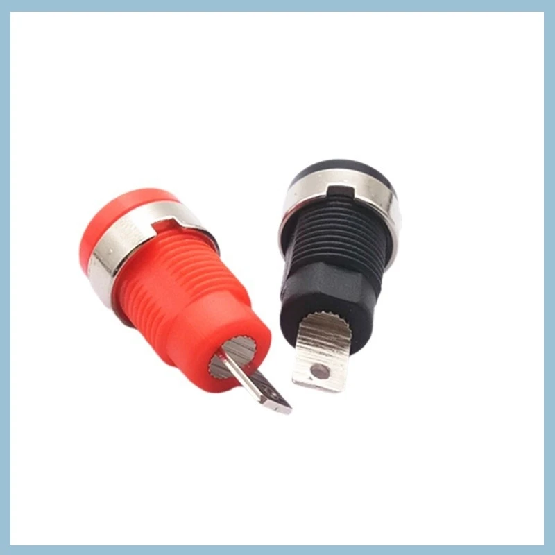 Pure Copper Insulated 4mm Solder Wire Banana Socket Plug Type Female Head Safety High-voltage Terminal Post B6