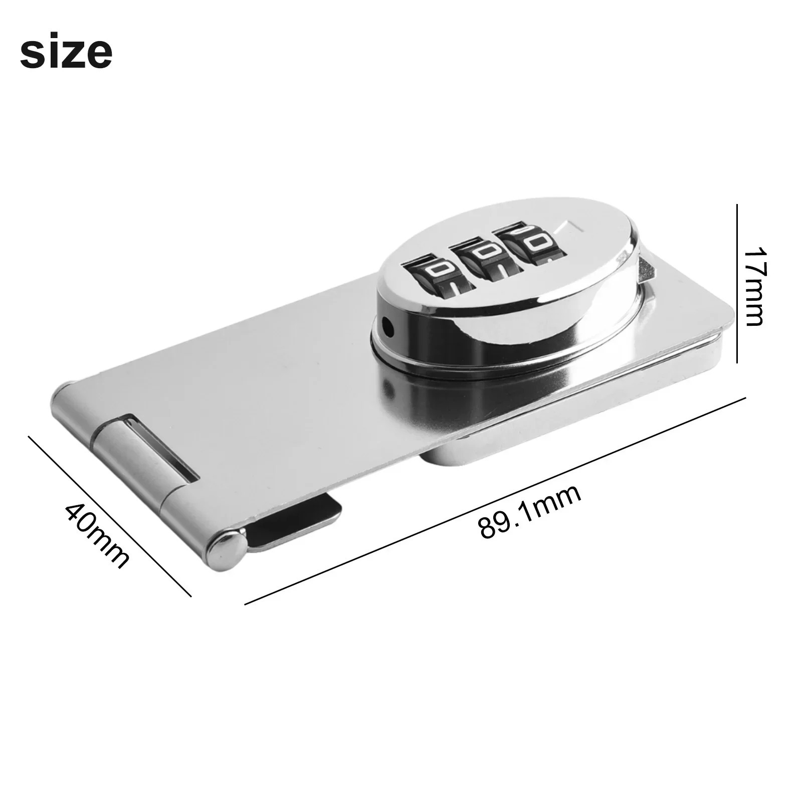 1pcCabinet Password Hasp Lock Slide Latch Keyless Lock For Door Security Sturdy Household Mechanical Password Lock For Any Doors