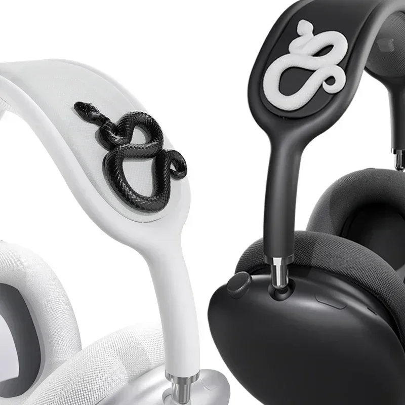 AirPods Max casing Y2K Headphone ular kustom, casing pelindung Aksesori Earphone Airpods Max Replica dekorasi sinar kepala