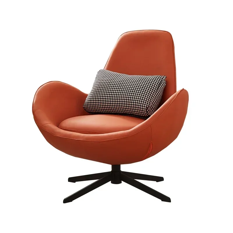 Nordic single lazy sofa, Italian light luxury wrought iron leisure chair, balcony bedroom living room