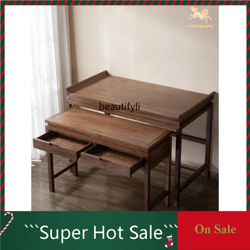 

A506 Черный орех, новая китайская буддийская платформа, шкаф для бога богатства, стол для предложения