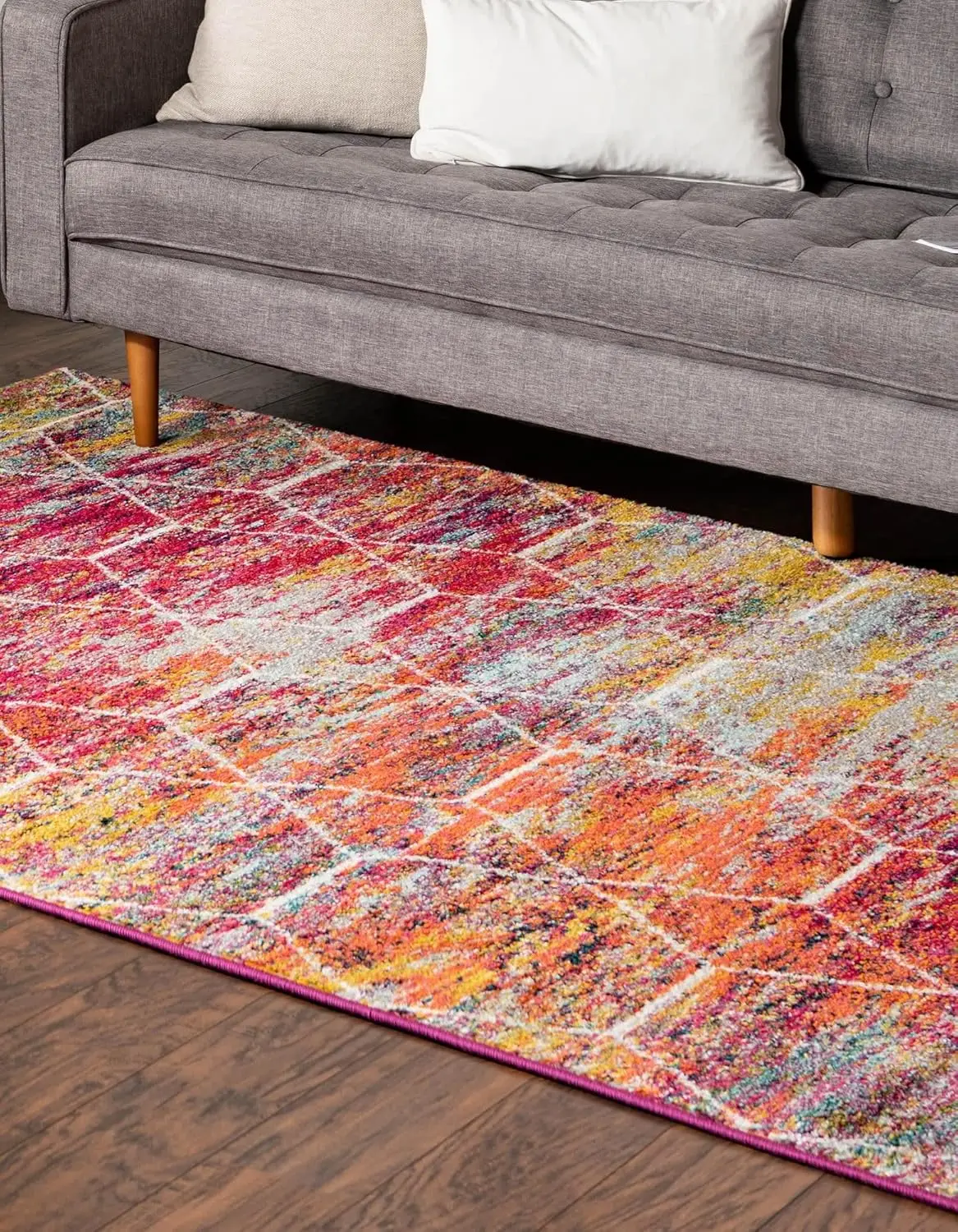 Unique Loom Trellis Frieze Collection Area Rug - Geometric