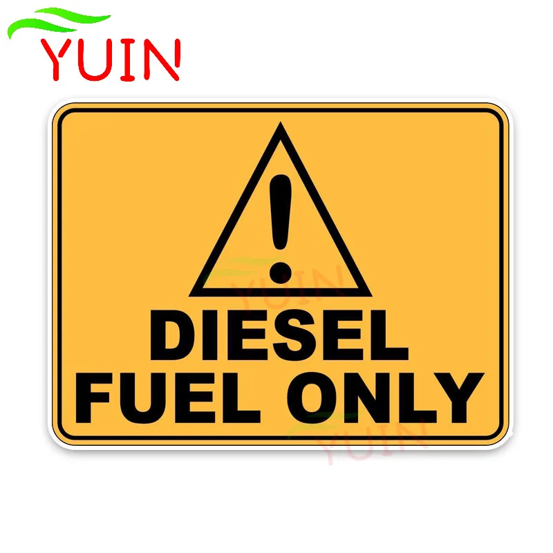 

Creative Car Sticker Caution DIESEL FUEL Only Decals Fashion Window Bumper Decoration Accessories Waterproof Decal 14*10cm