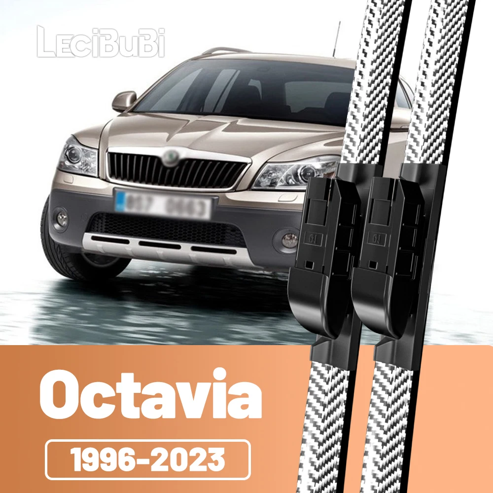 

2 шт., щетки стеклоочистителя переднего стекла, дворники из углеродного волокна для Skoda Octavia A5 A7 A8 MK1 MK2 MK3 MK4 1996-2023 2013 2019