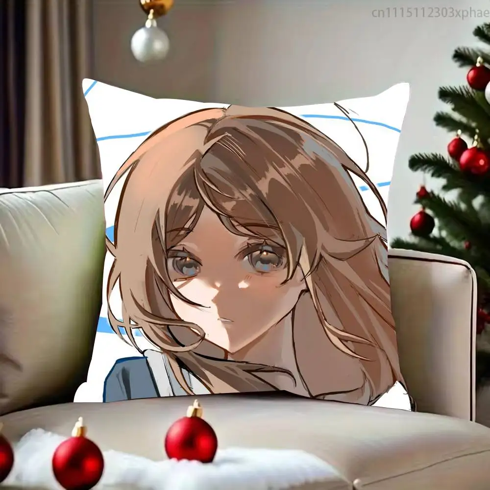 Soyo Nagasaki Mygo BanG Dream Pillow Case For Sofa Bedroom Living Room Plush Cushion Cover Decorations and Protector