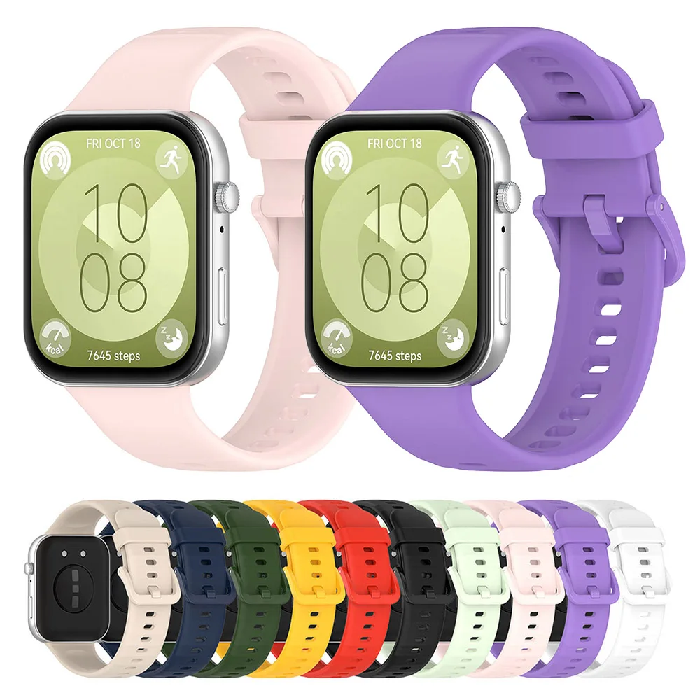 حزام سيليكون لساعة اليد لساعة اليد 3 Fit3 + حالة واقية TPU