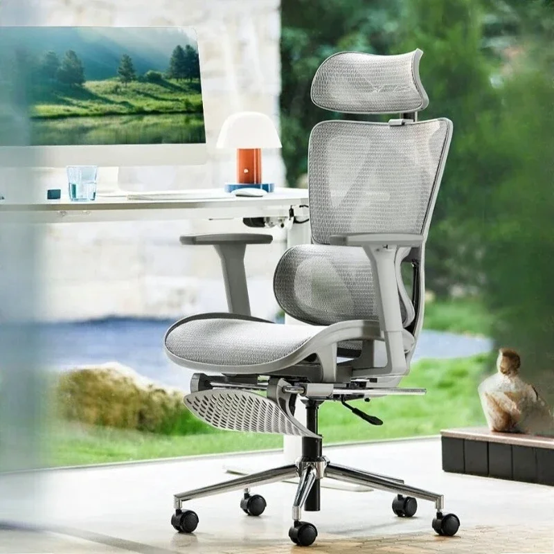 Office Chair Ergonomic Mesh High Back Lumbar Support Adjustable Headrest Recliner Swivel Computer Desk Chair Office Home