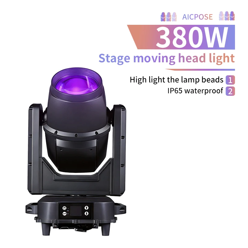 Aicpose IP65 380W Beam Moving Head Light Effektlicht für Bar, DJ, Diskotheken, Nachtclubs, Hochzeiten, Partys, Bühnen, Events und Shows