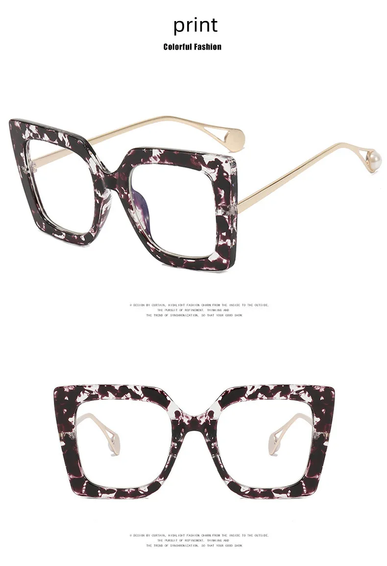 Blaues Licht, individuelle Grad, übergroße Lesebrille, Leopardenmuster, quadratischer Rahmen, klare Rezept, Damenmode, Vergrößerungsbrille – Detail 11