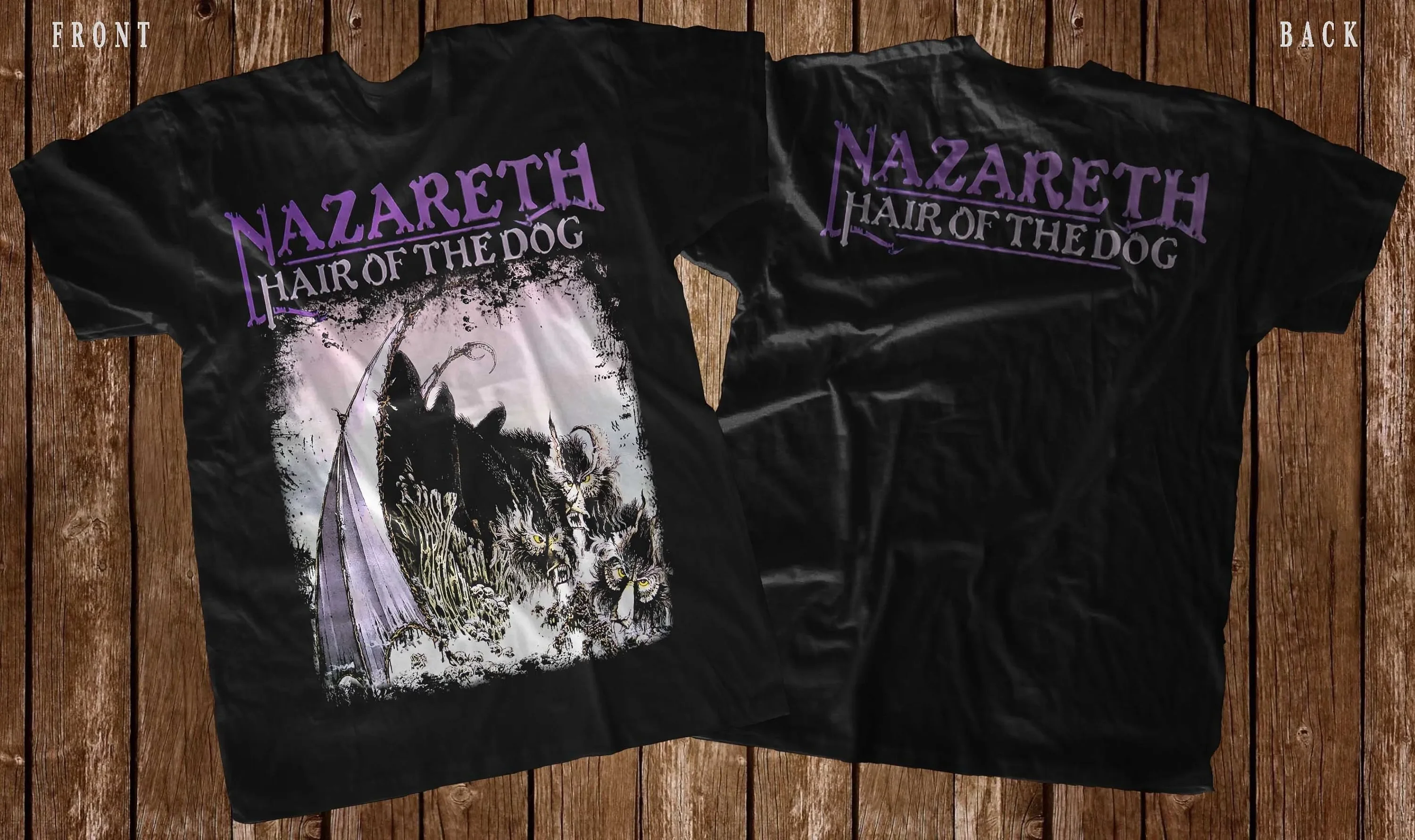 

New Dtg/dtf Printed T-shirt NAZARETH Hair of the Dog Size