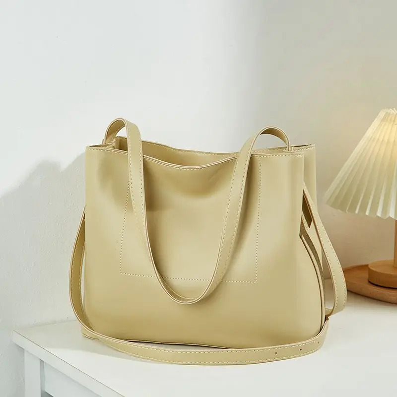 2023 New Women Bag Shoulder Bag Handbag Special-Interest Design Commuter Bag Women Tote Bag Solid Color