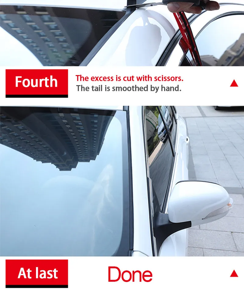 Auto T-förmiger Gummidichtungsstreifen 2M/4M Dach- & Windschutzscheiben-Kantendichtungsstreifen zur Reduzierung von Windgeräuschen Auto-Zubehör – Detail 10