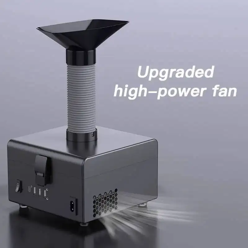 Smart Fume Extraction ZJ-802S High Efficiency Smoke Absorber with Adjustable Airflow 360° Hose Ideal for Soldering 3D Printing