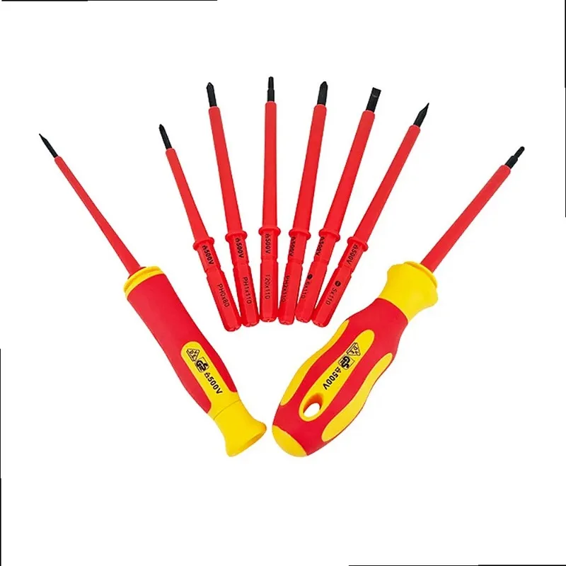New Hexagonal Insulated Electrician Screwdriver Set High Hardness Magnetic Cross Plum Blossom