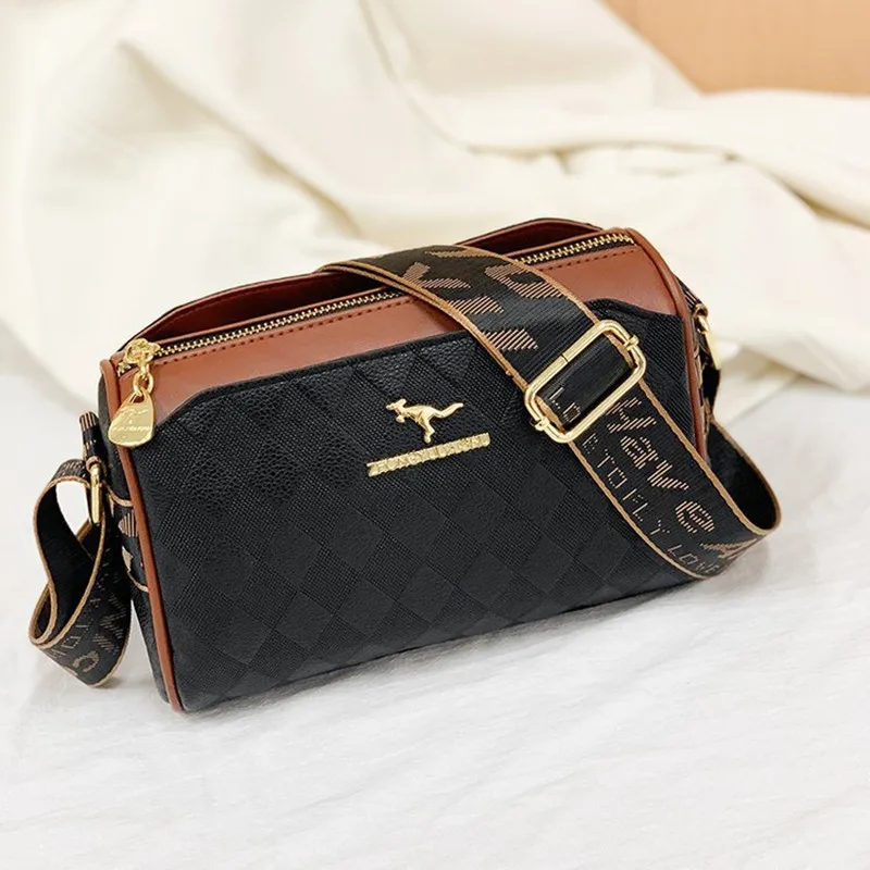 New Shoulder Bag Cross Body PU Lingge Japanese and Korean Style Temperament Net Red Tiktok Kwai Women's Handbag Direct Sales