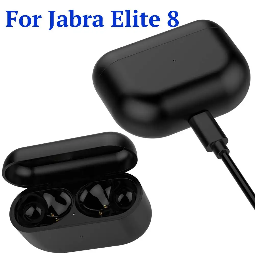 Charger Case for Jabra Elite 7 Pro Earbuds Type-C Wireless Charger Case Replacement Charger Case Cradle Dock with LED Indicator