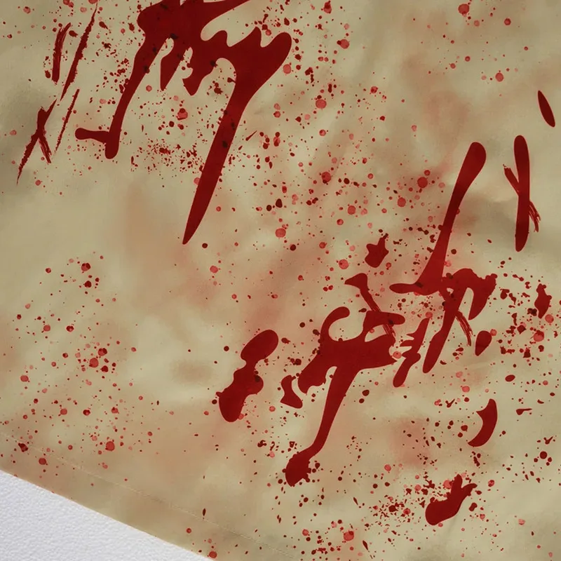 怖い肉屋コスプレファンタジー血プリントエプロン服ホラーステージパフォーマンス衣装変装成人男性ロールプレイ衣装