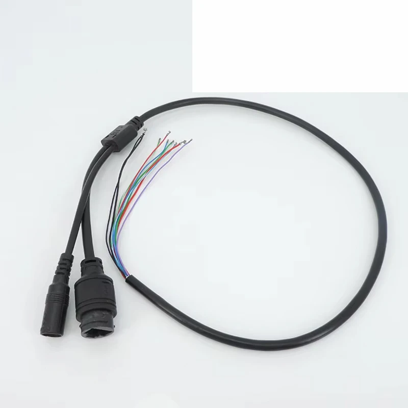 9 Core Dual Head 3-piece Set With 2/8 Ports And Waterproof Cover RJ45 Tail Cable POE Network Camera Connection Cable E4