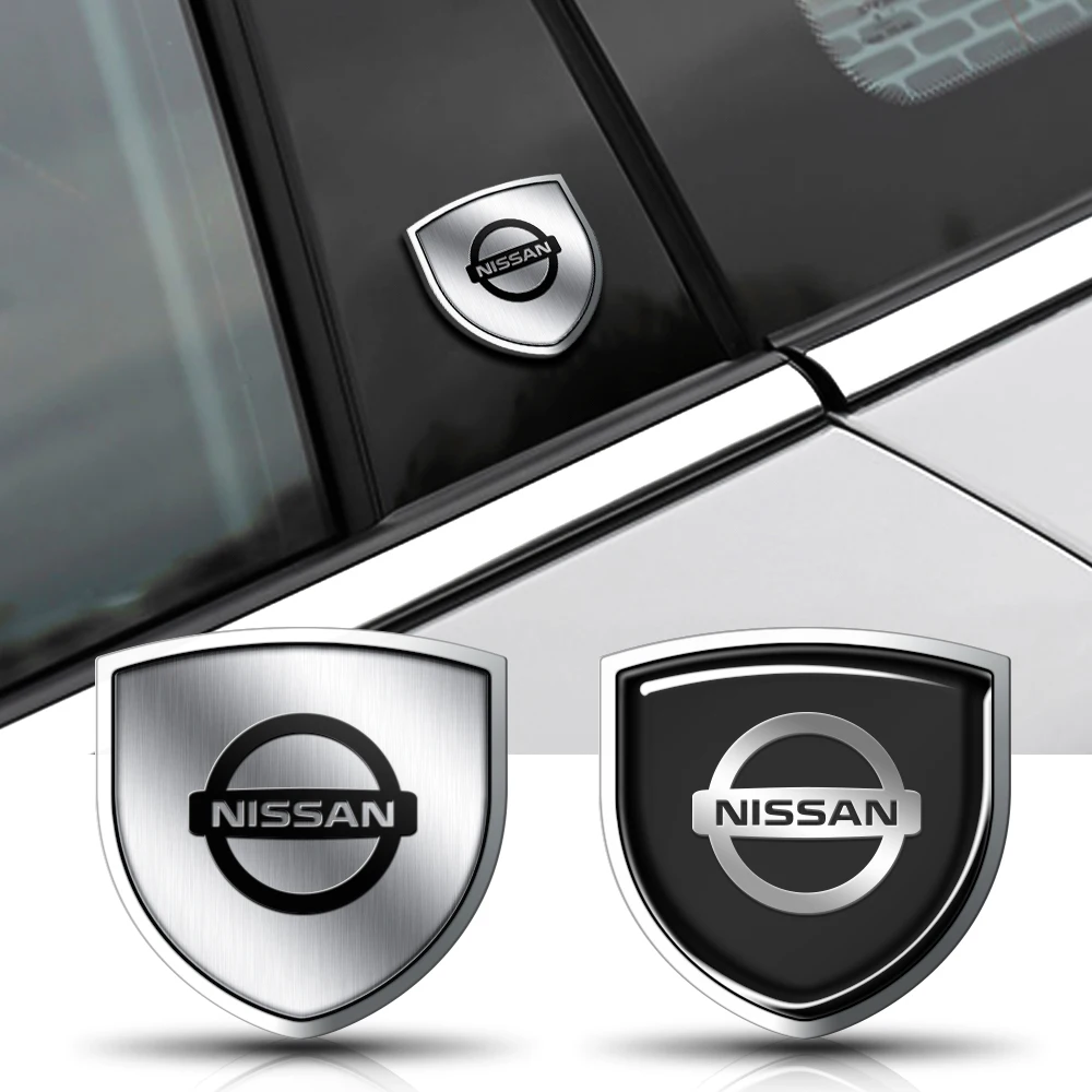 1/2pcs Car Styling Metal Side Body Fender Trunk Badge Stickers For Nissan Note Nismo Sylphy X-trail Sunny Qashqai GTR Leaf Teana