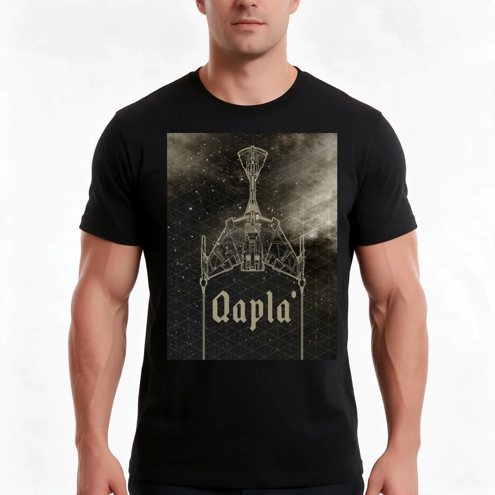 QAPLA' (KLINGON FOR SUCCESS) T-Shirt, Summer Casual Cotton Tee, Oversized Streetwear Tops, Vintage Graphic Print, 100% Cotton