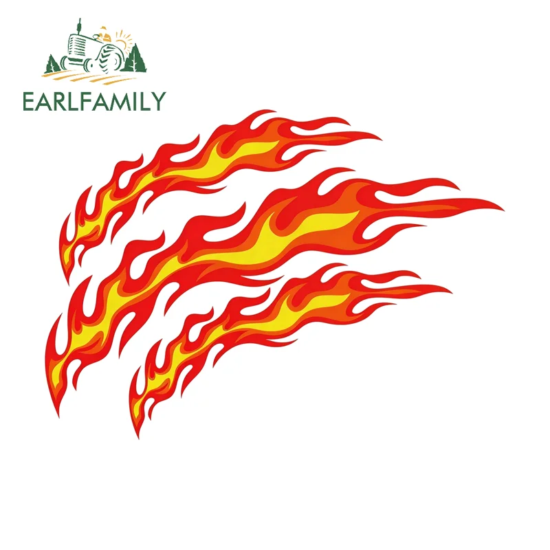 

EARLFAMILY Fire Flames Tribal Claw Shaped Motorcycle Car Sticker Rearview Mirror Occlusion Scratch Decal Funny Decals Waterproof