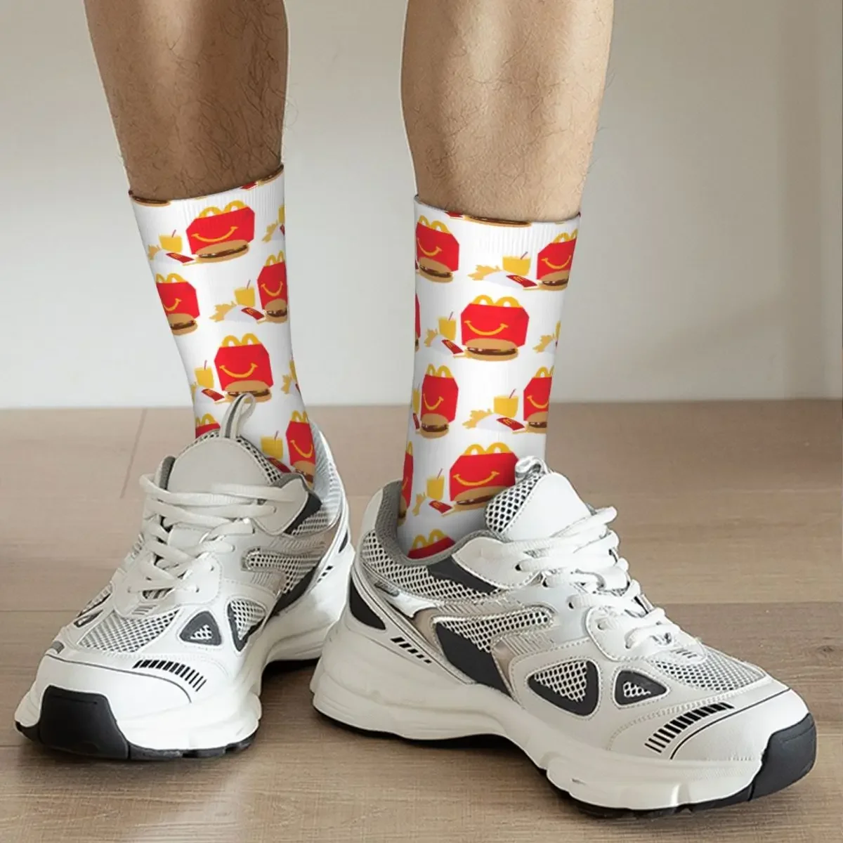 McDonalds Happy Meal Socks Harajuku Sweat Absorbing Stockings All Season Long Socks Accessories for Unisex Gifts