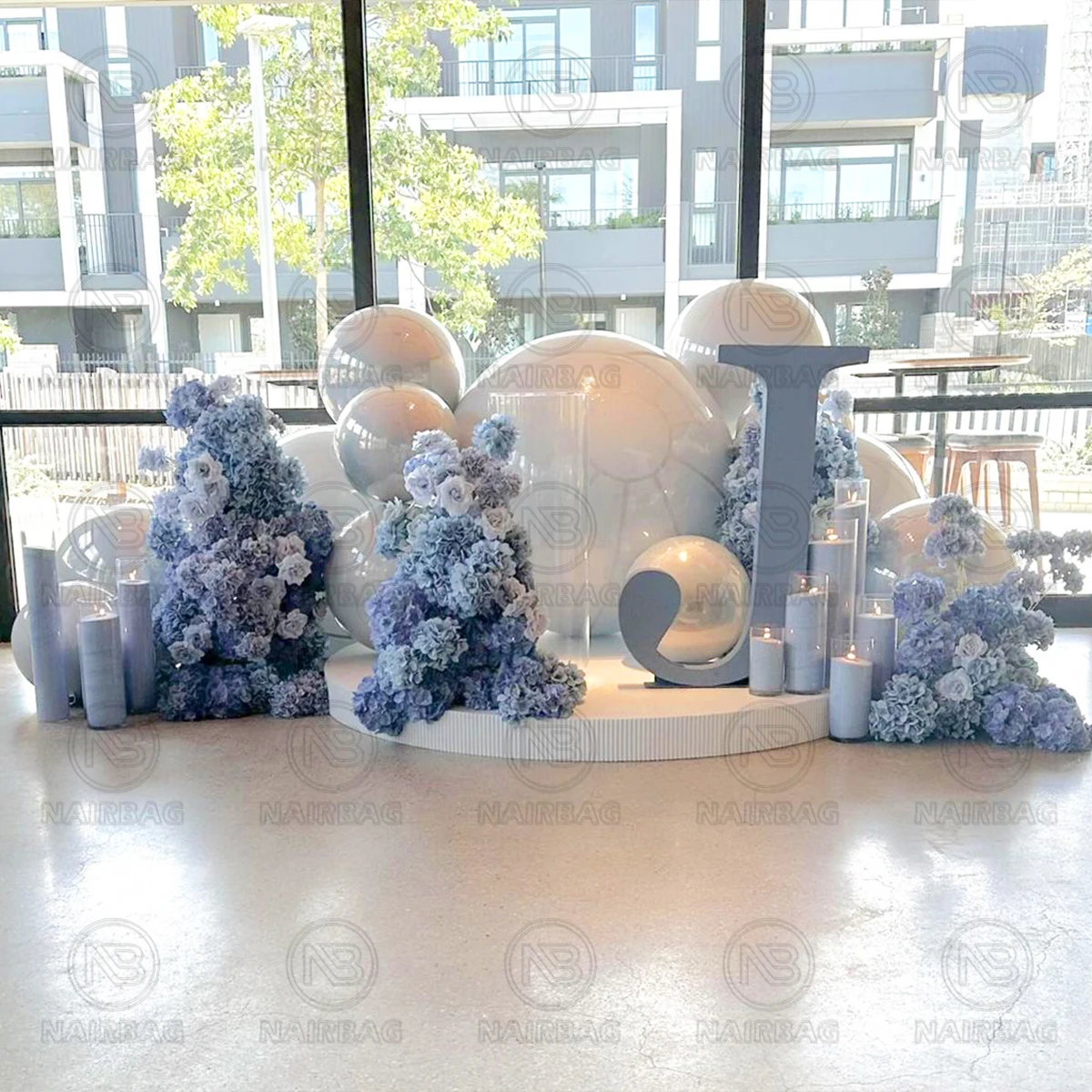 Bolas de espejo inflables gigantes blancas, esfera cromada metálica, decoración para eventos de boda, globos de espejo grandes que soplan a la venta