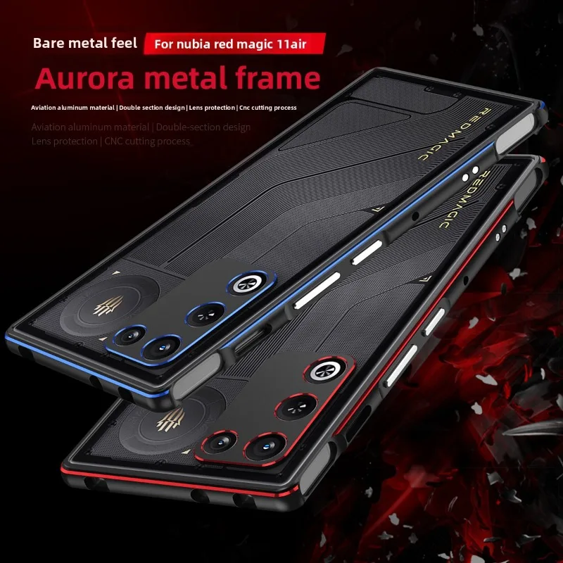 For ZTE Nubia RedMagic 11 Air Case Advanced Metal Frame Heat Dissipation Cover For RedMagic 11 Air Shockproof Bumper Funda