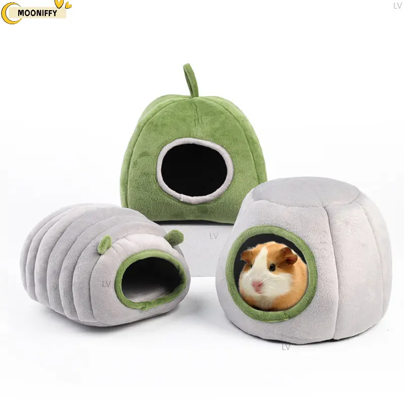 Pet House Hamster Bed Super Warm guinea pig Cage Accessories Cave Cozy Hideout for Hedgehog Bearded rabbit hedgehog pets items