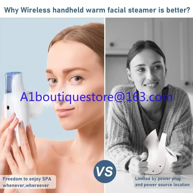 جهاز بخار عين الوجه 2 في 1، درجة حرارة دافئة 45-55 درجة ضغط ساخن العلاج المائي للعين رطوبة الأنف باخرة نانو ساخنة