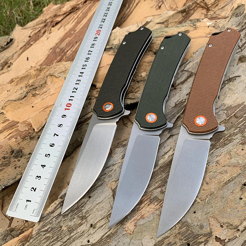 New Arrival 59HRC Handle Men Folding Knife D2 Steel Outdoor Hand EDC Tools Portable Pocket Knives For Hunting And Fishing