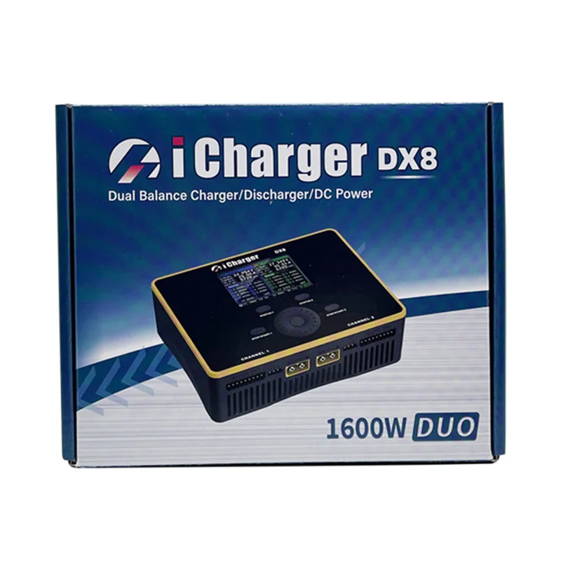 

Icharger DX6 DX8 Dual 1600 Вт 30A зарядное устройство высокой мощности с поддержкой английского дисплея модели самолета