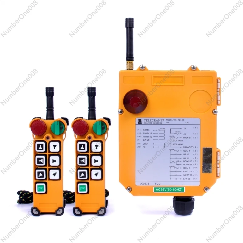 F24-6D Double Speed 6 Direction Industrial Remote Control 380V 220V36VFor Overhead Crane Lift IP65 Waterproof Wireless