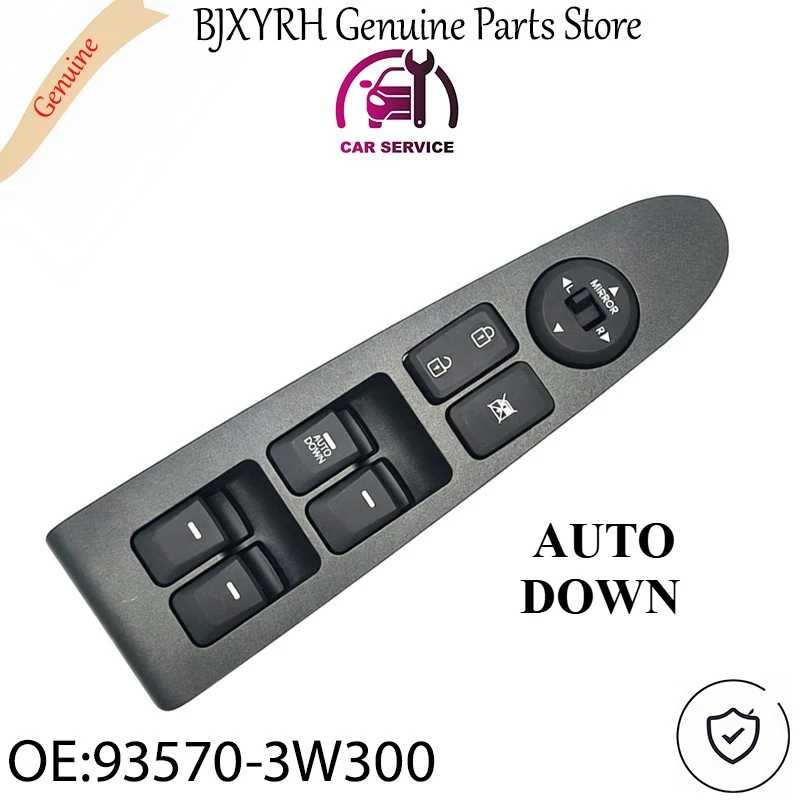 

935703W300 Genuine Power Window Switch Left Driver Auto DOWN (Without Mirror Fold) for Kia Sportage 2011-2016 OEM 93570-3W300