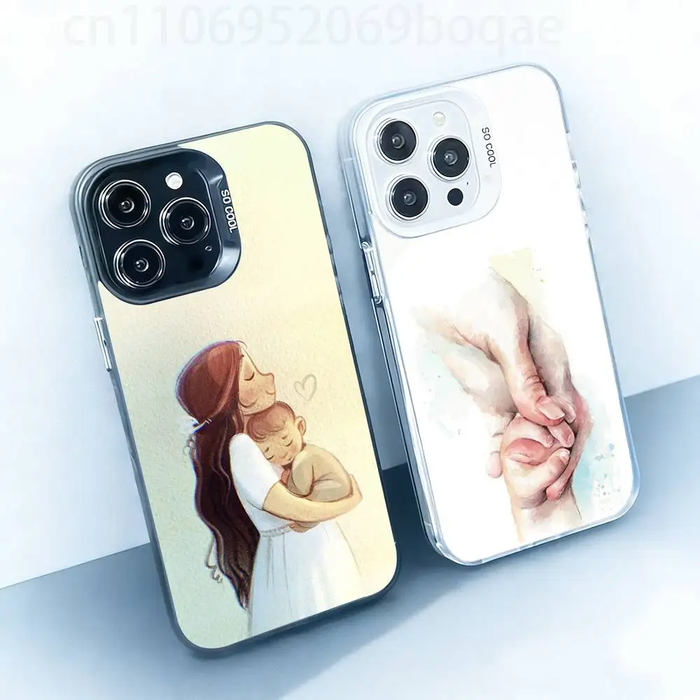 

Love you Mom Case for iPhone17 16 15 14 13 12 11 Pro Max Plus Air 16E X XR XS Max Hard Shockproof Bumper Cover