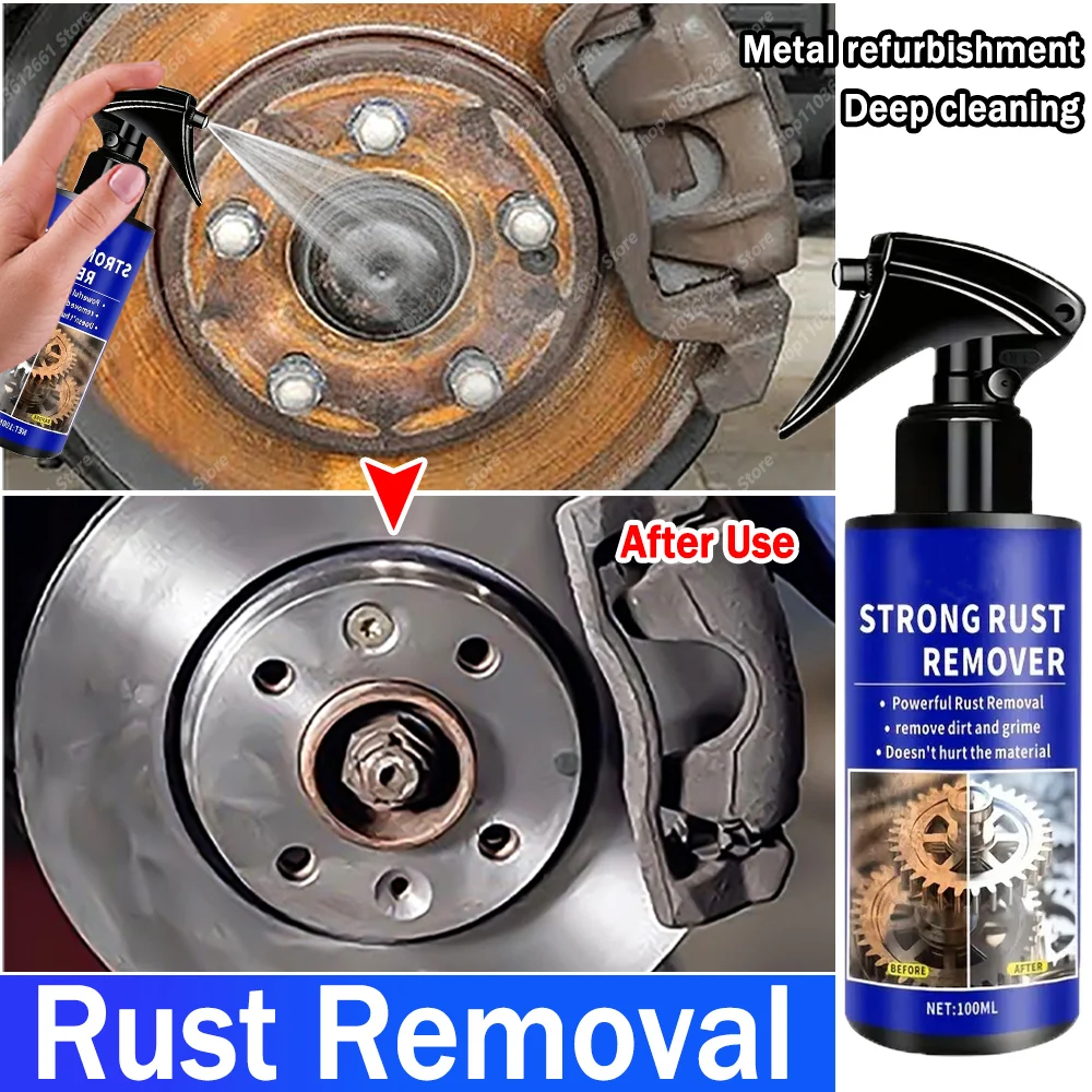 

Car Rust Remover Quickly Auto Exhaust Pipe Rust Derusting Spray Clean Metal Iron Prowder Stain Removal Agent Car Wheel Hub Care