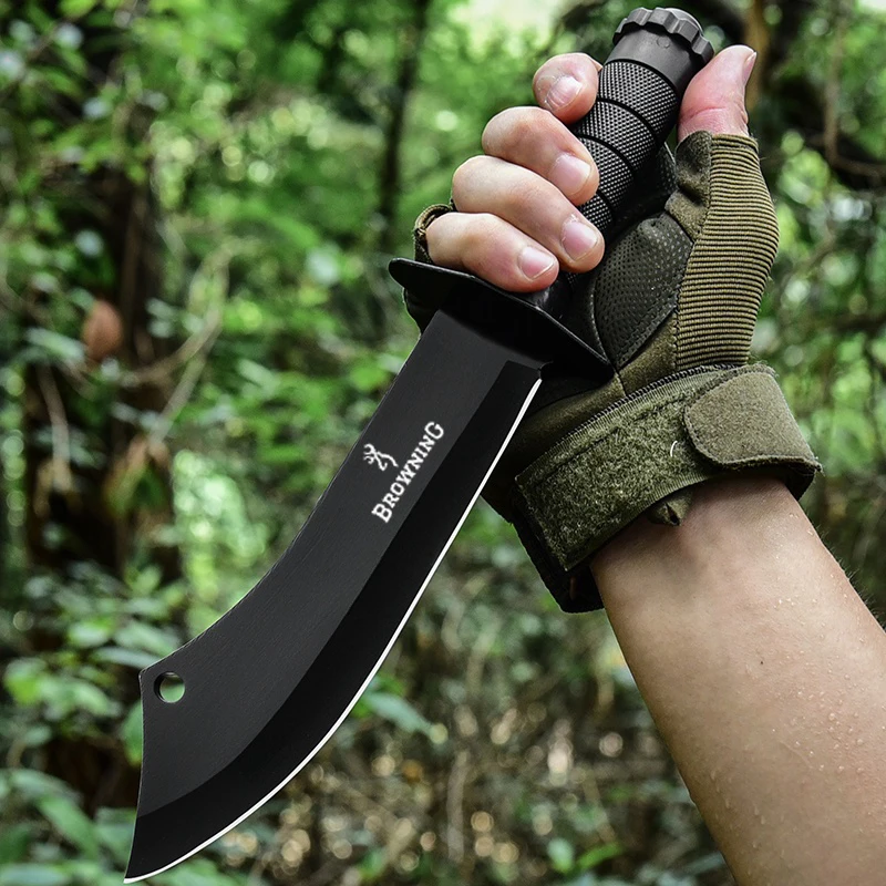 Outdoor High Hardness Cutter, EDC Portable Survival Knife, Fixed Blade, Multi-purpose Camping Fruit Knife and Hunting Knife