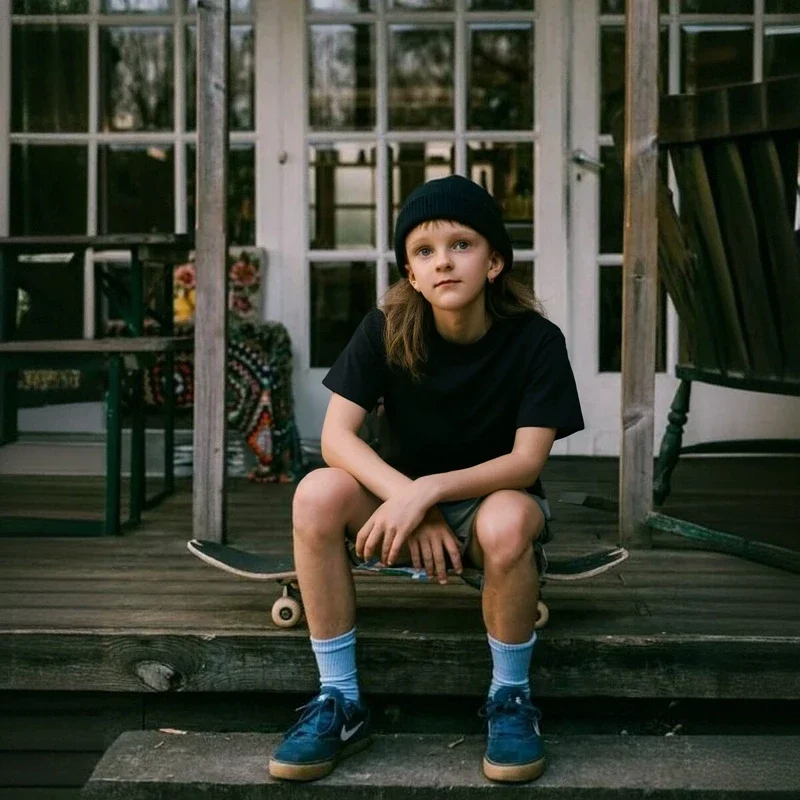 

Футболка с короткими рукавами Essentials для мальчиков, детские летние повседневные топы с круглым вырезом, футболки для детей 4–12 лет