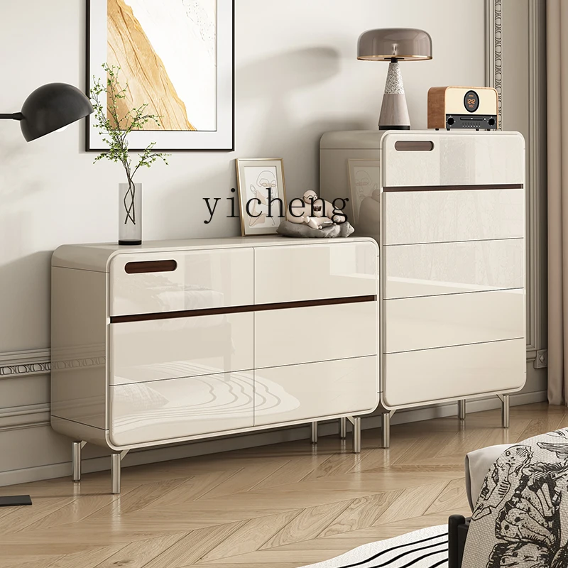 X6-1 light luxury cream style four five six chest cabinet bedroom simple modern drawer locker