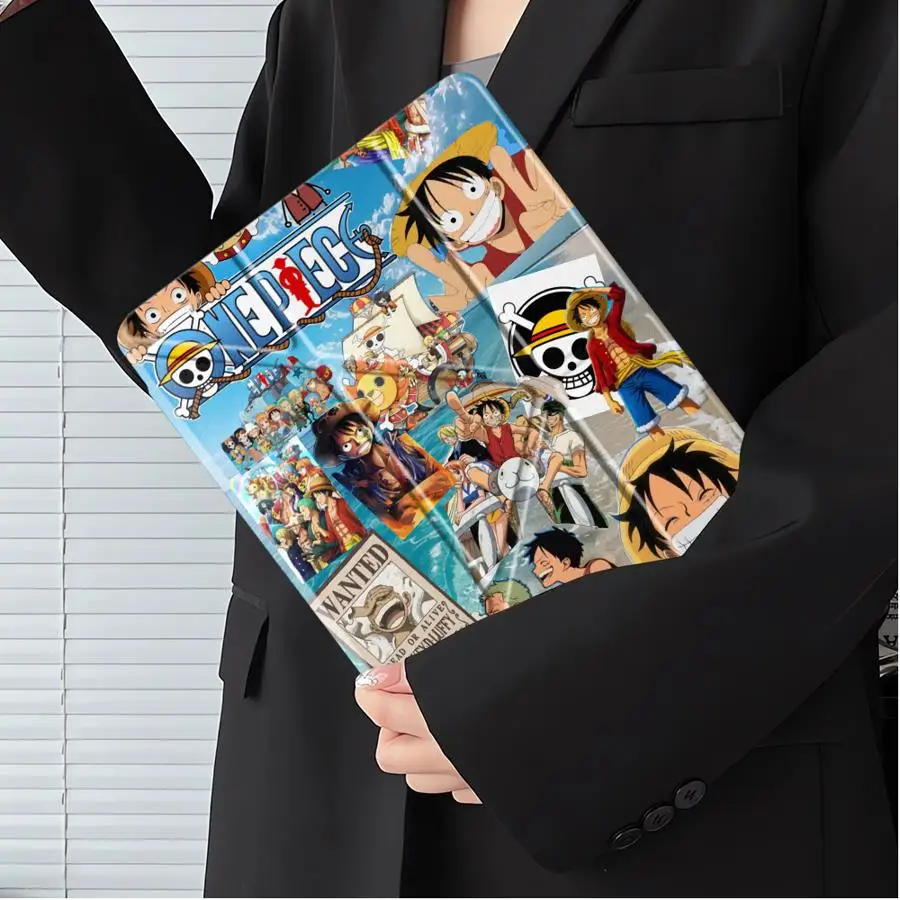 

Чехол-подставка One Piece Luffy для планшетов iPad Pro 11-го, 10-го, 9-го, 8-го, 7-го поколений, 12.9 дюймов, Mini 6, 7, Pro 2025, Air 4, 5, M3, M2, 1, 2, M4