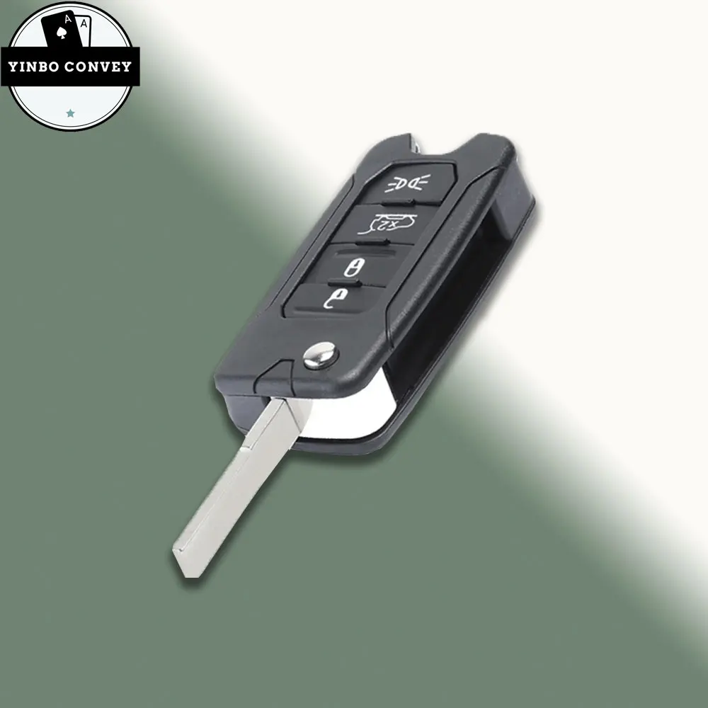 YINBO Smart Remote Key 4 Buttons 433Mhz ID4A/MQB48 Chip For Jeep Renegade 2016 2017 2018 FCCID:2ADFTFI5AM433TX SIP22 Blade