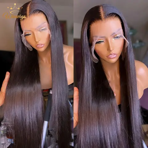 Cheap Wigs Bone Straight Brazilian Super Double Drawn Bone Straight 13x4 Transparent Lace Front Wigs Cheap Quality Wig Vietnamese Human Hair On Promotion