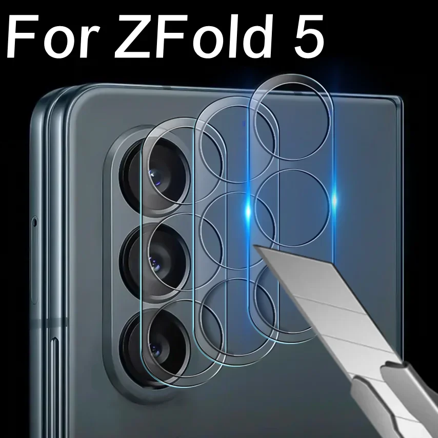 1/5Pack Clear Tempered Glass Camera Film For Samsung Galaxy Z Fold 5 Fold5 5G HD Anti-scratch Lens Protector For Samsung ZFold5