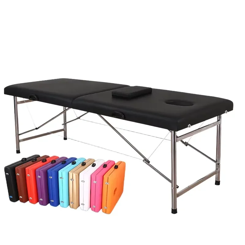 Professional Foldable Eyelash PU Facial Massage Table Portable Spa Salon Beauty Couch