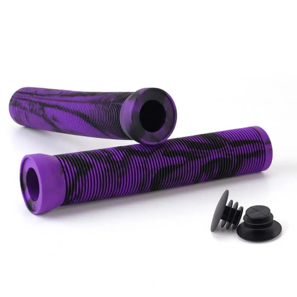 Bicycle Handlebar Grips with Handle Plug Comfortable Shock Absorption Bicycle Handlebar Grips for Mtb Road Bike for Scooters