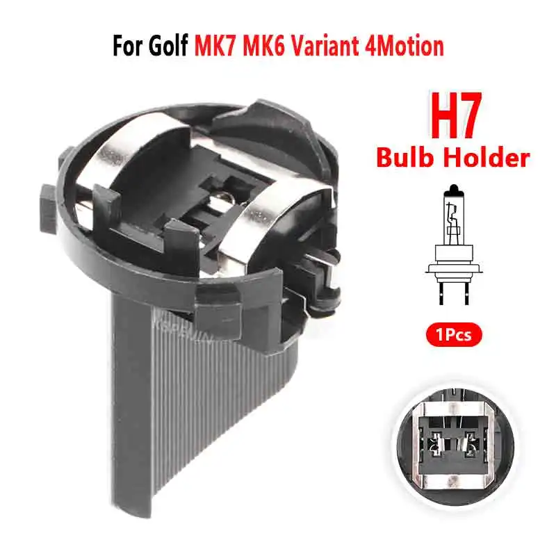 For VW Golf MK7 MK6 Variant 4Motion Headlight Low Beam Light H7 Bulb Holder Socket Base 5K0941109 1Pc