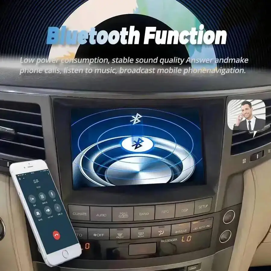 10.4inch Car Multimedia Video Player For Lexus LX570 2007-2015 Wireless Carplay Android Auto 4G WiFi GPS Navigation Radio Stereo