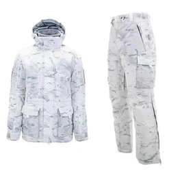 Outdoor tactical thickened insulation G-face windproof and splash proof polar thickened insulation cotton pants cotton jacket