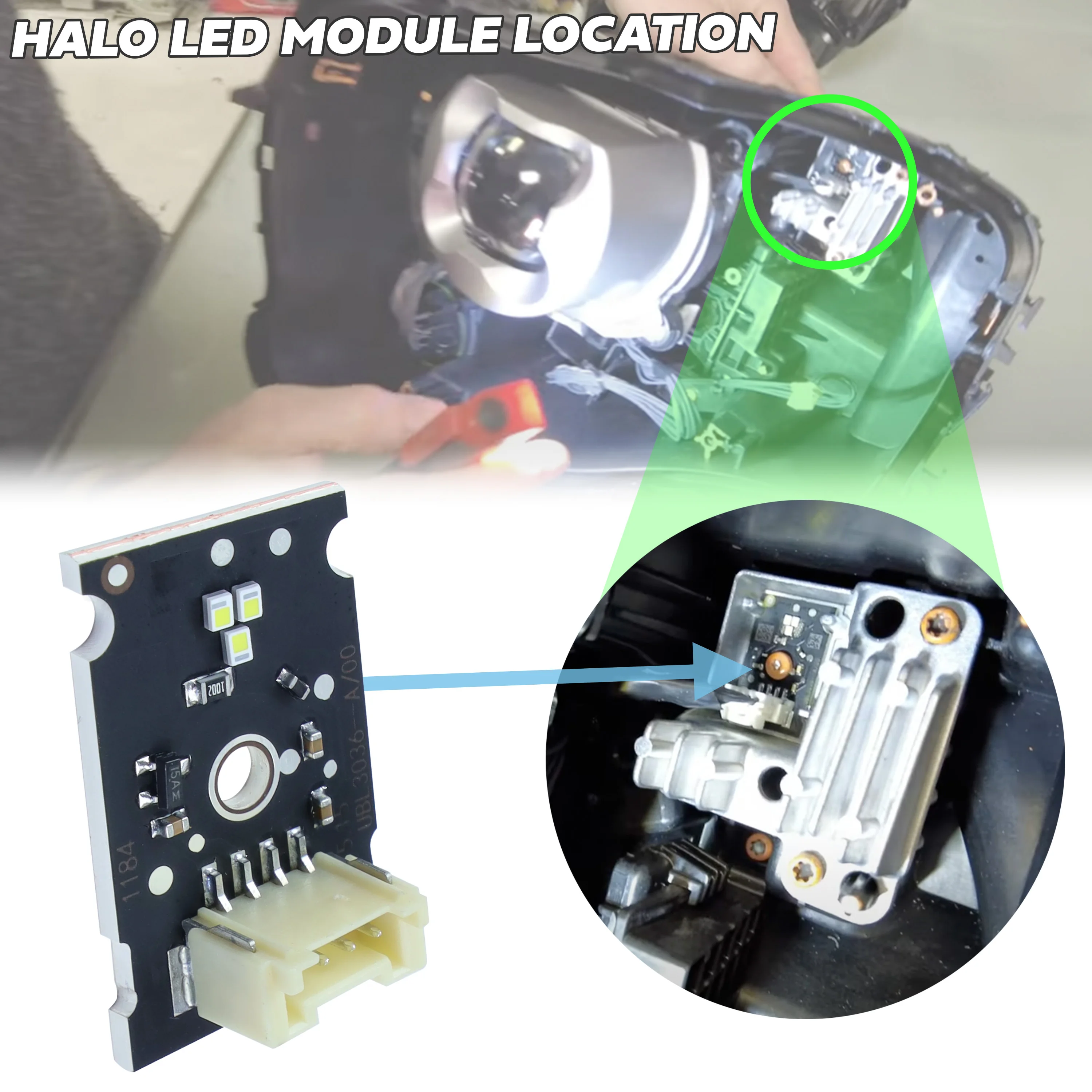 Car LED Headlight DRL Board Chip Daytime Running Light Board Ballast Module For Land Rover Defender L663 2019-2024 UBL3036--A/0Q