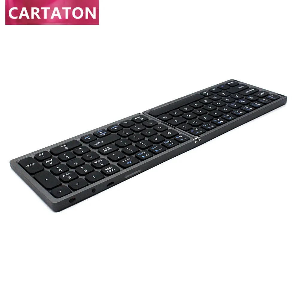 Ergonomische benutzer definierte ultra dünne spanische Layout Kunststoff abs Bluetooth faltbare Mini-Tastatur mit Pad